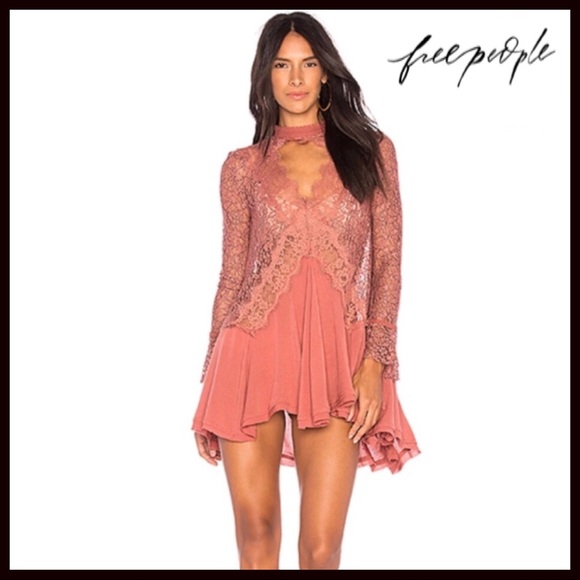 Free People Tops - FREE PEOPLE LACE TUNIC MINI DRESS